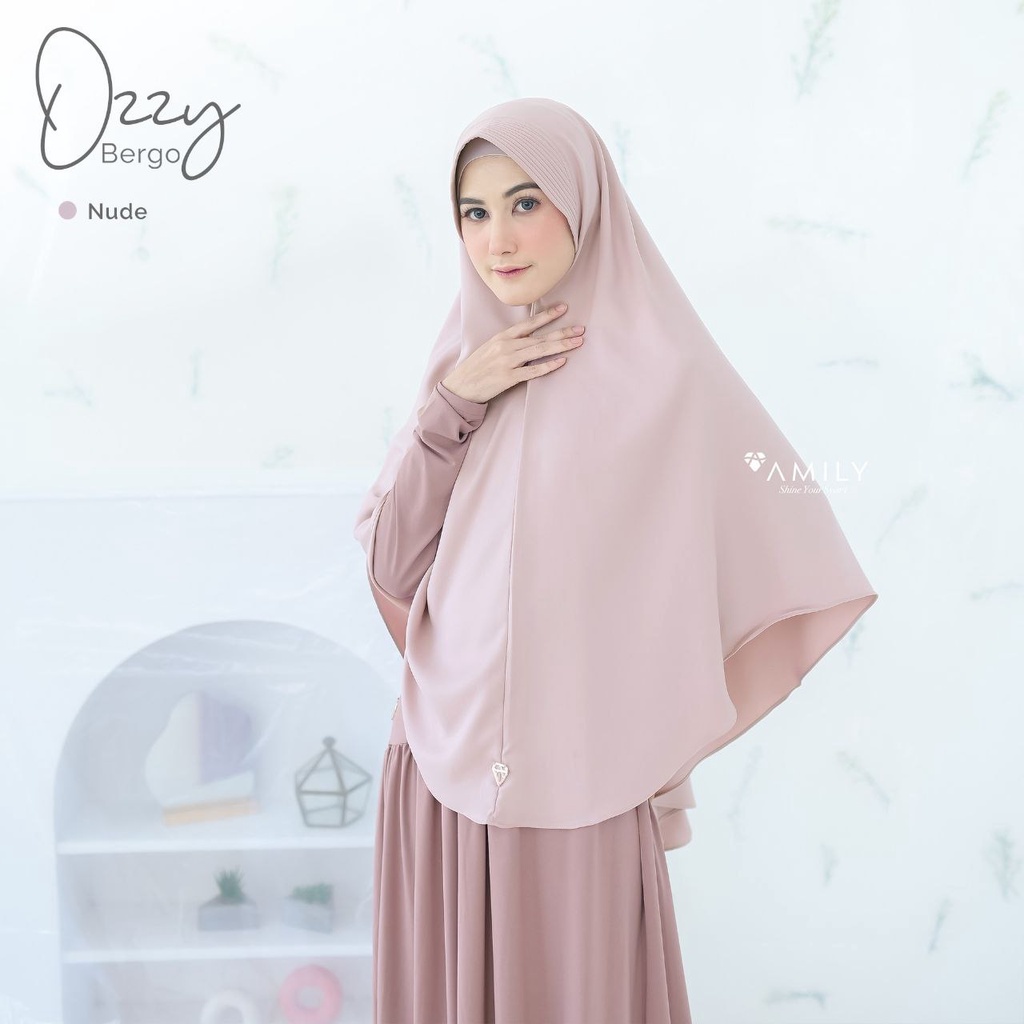 BERGO INSTAN KERUDUNG AMILY HIJAB SYARI SIZE XL JUMBO  OZZY JILBAB HARDPAD DAILY HARIAN HOMEWEAR RUM