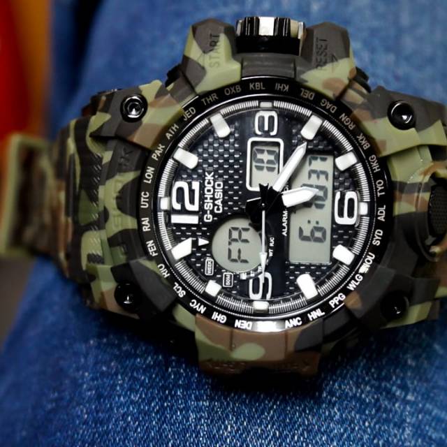 Jam Tangan Pria Gshock G-shock Loreng dualtime