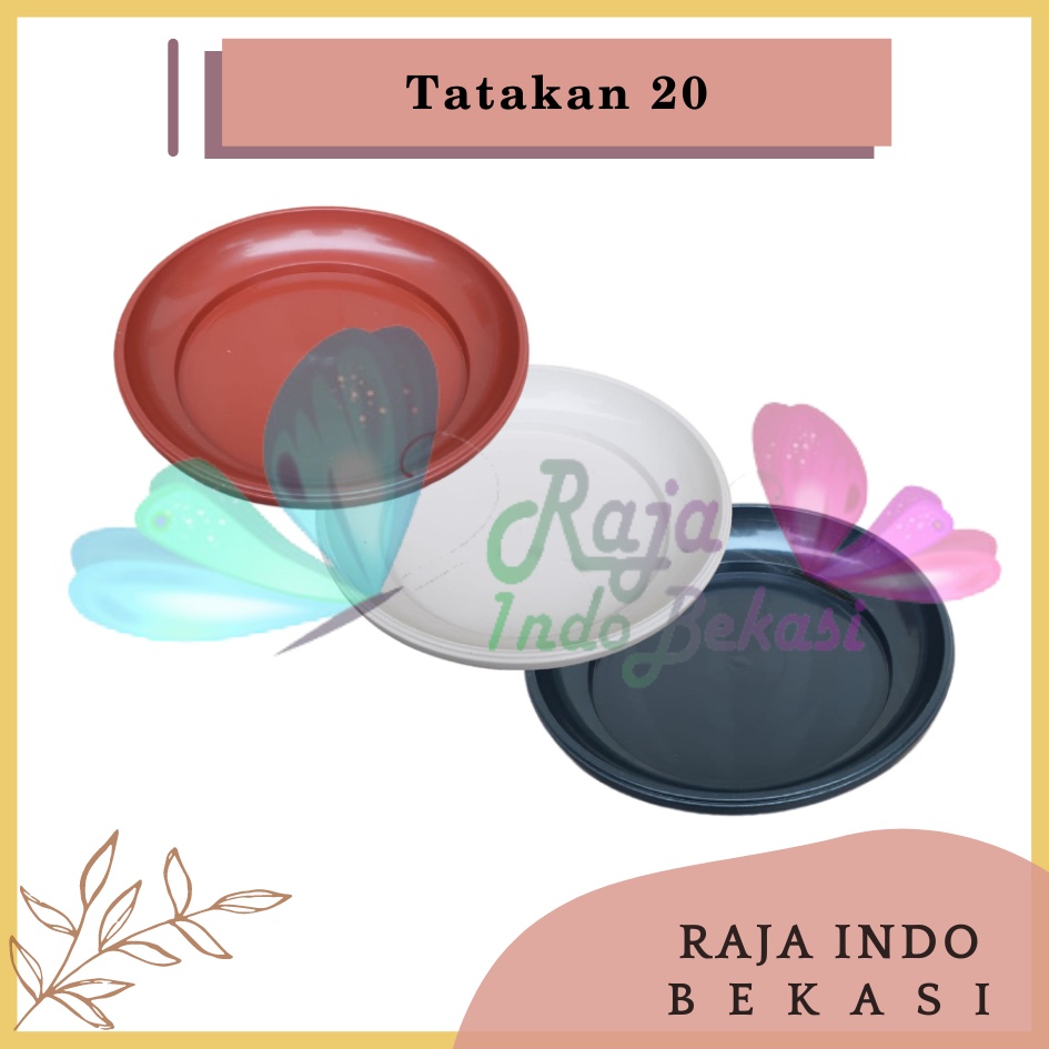 Rajaindobekasi Alas Pot 20 Cm Hitam Putih Merah Bata Coklat Terakota Tatakan Pot 20 Cm Putih Teracota Hitam Alas Mawar Tray Gbl Eco - Tatakan Pot Bunga Tawon Putih