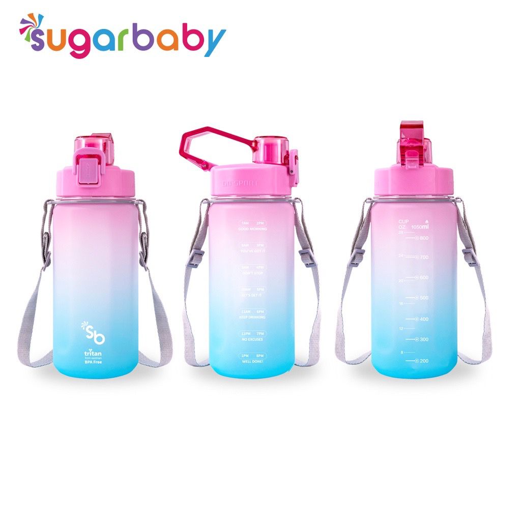 Sugar Baby Tritan Fit Bottle 2in1 Rainbow 1050ML - Botol Minum Anak