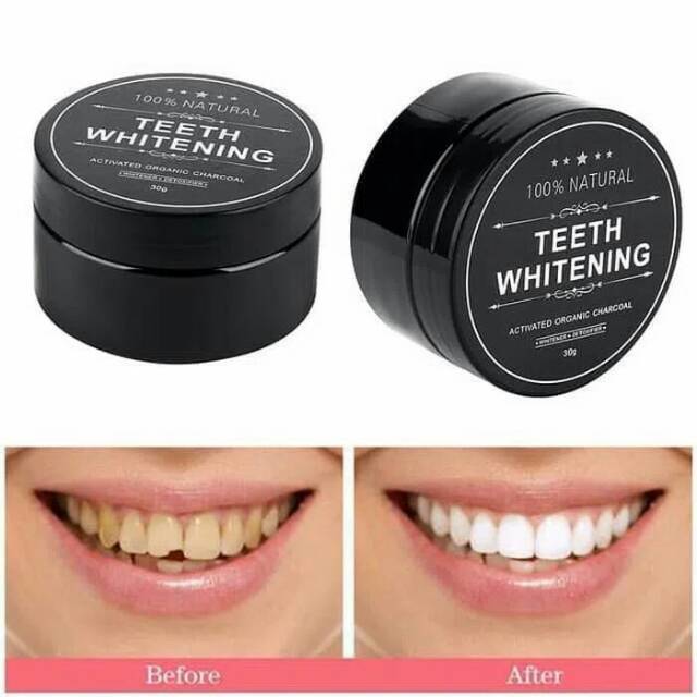 TEETH WHITENING ACTIVATED ORGANIC CHARCOAL - BUBUK ARANG AKTIF PEMUTIH GIGI ORIGINAL