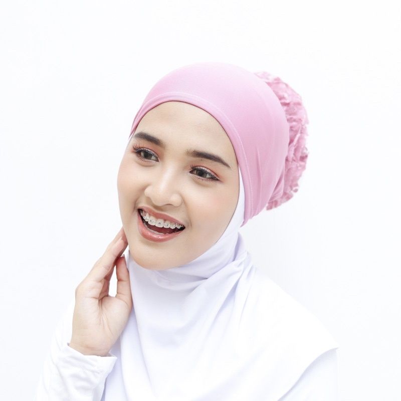 CIPUT JILBAB TURKI  INNER HIJAB DALEMAN KERUDUNG RENDA