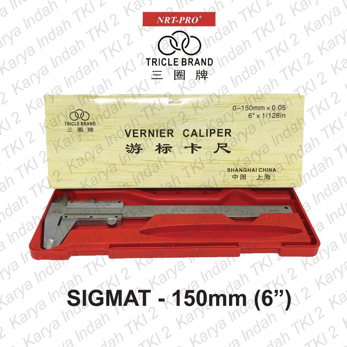 

Sigmat Manual 150 Mm Tricle Brand Nrt-Pro Caliper 6" Jangka Sorong