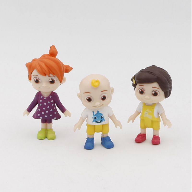 6pcs Cocomelon Family &amp; Friend JJ Figure Play Set Toy Miniatures Cake Topper