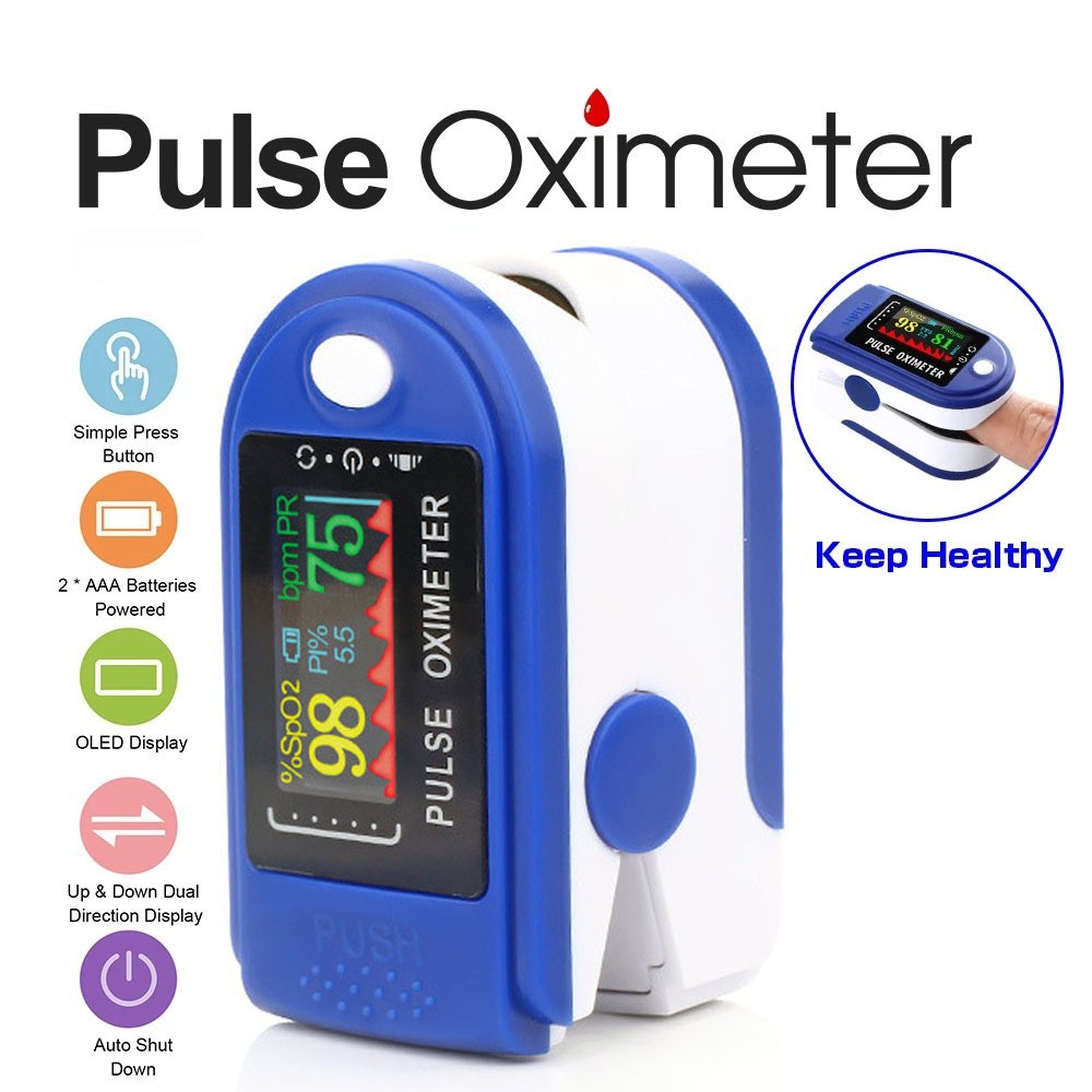 BS505 Fingertip Pulse Oxymeter Alat pengukur oksigen dalam Darah dan Detak Jantung LK88