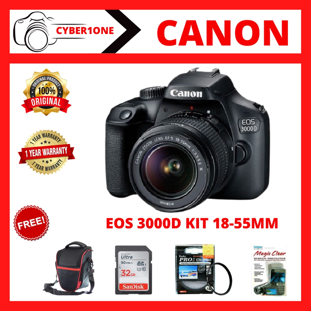 Camera CANON EOS 3000D Kit 18-55mm III