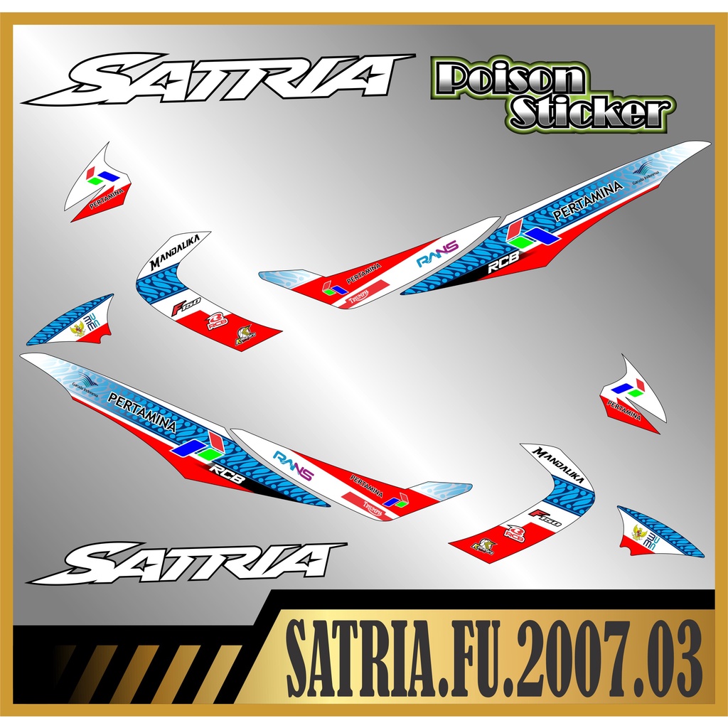 STRIPING STICKER SATRIA FU 2007 STIKER  SATRIA FU 2007 STICKER LIS LIST SUZUKI SATRIA FU 2007 CODE 0