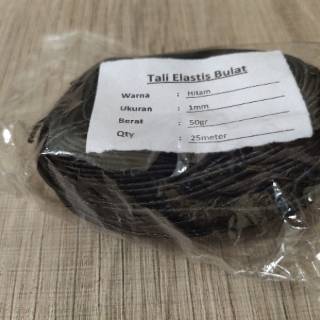 Tali karet  bulat tali elastis  tali string 1mm panjang 