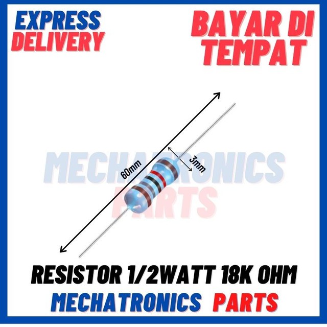 [PAS-9481] RESISTOR 1/2WATT 18K OHM