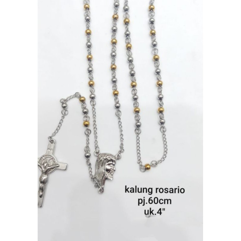 Kalung Rosario Kombinasi Titanium118