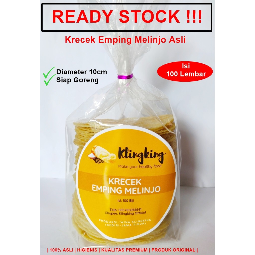 

KRECEK EMPING MELINJO KULITAS SUPER SIAP GORENG ISI 100 LEMBAR