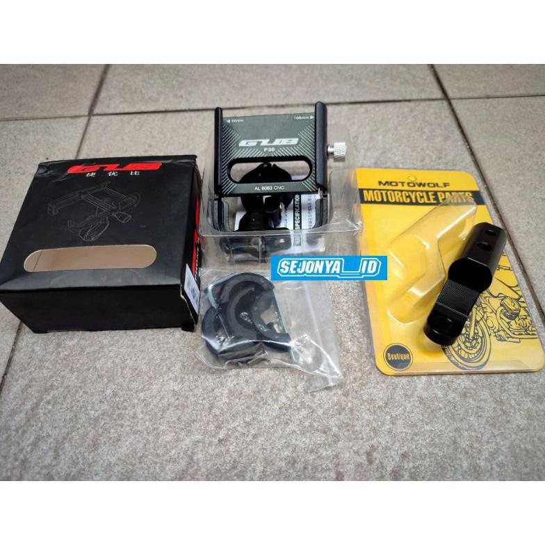 [[BISA COD]] HOLDER GUB P30 + BREKET MOTOWOLF