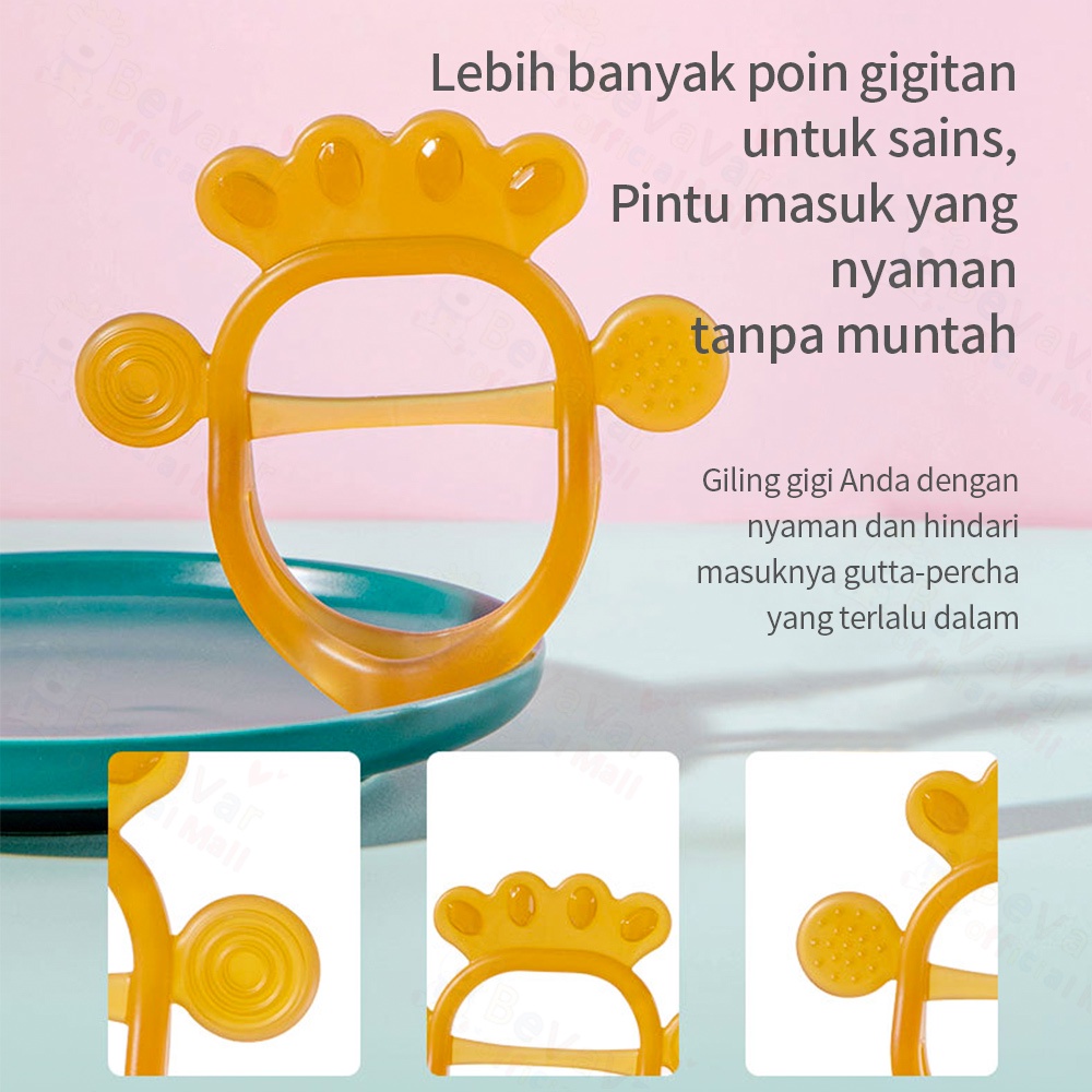 BEVAVAR Mainan Gigitan Bayi Silikon Teether Bentuk Gelang Bayi