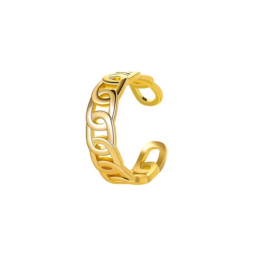 LRC Anting Fashion Imitation Gold Copper C-shaped Non-hole Ear Bone Clip