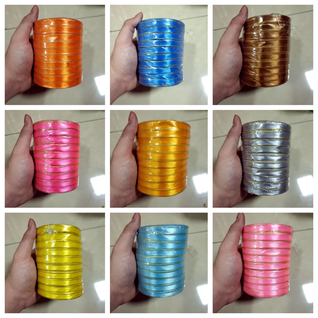 

Pita Satin 3/8" / 1 cm per Slop (10 Roll) Pita Kado 3/8 inch