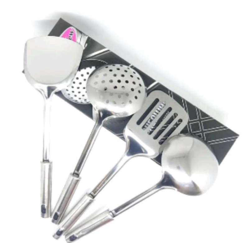 Spatula Stainless Steel 4 in 1 / Peralatan dapur Peralatan memasak Kitchen Utensils