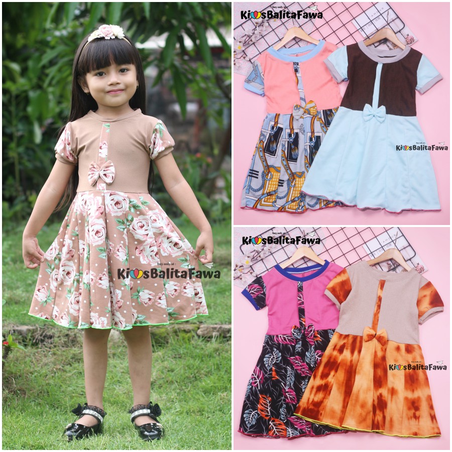 Dress Pita uk 4-5 Tahun / Dress Balita Dress Anak Cewek Dress Import Dress Lengan Dress Murah Anak~~