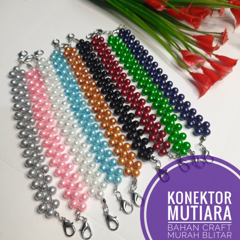 konektor mutiara kristal variasi 3 premium