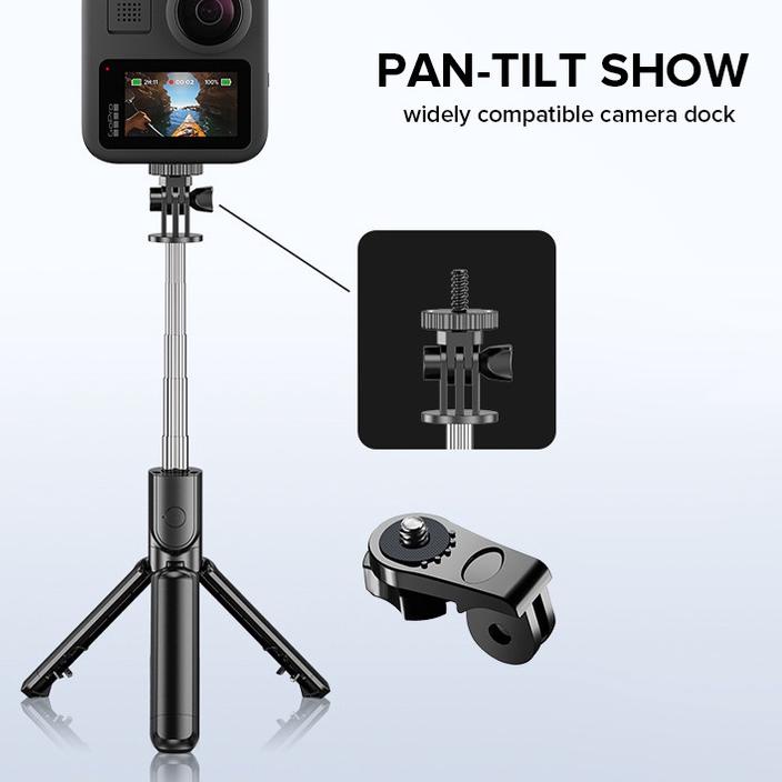Model baru - INBEX S03s LED Selfie Stick Tongsis Bluetooth Tripod 4 In 1/Flash Tongsis Bluetooth sel