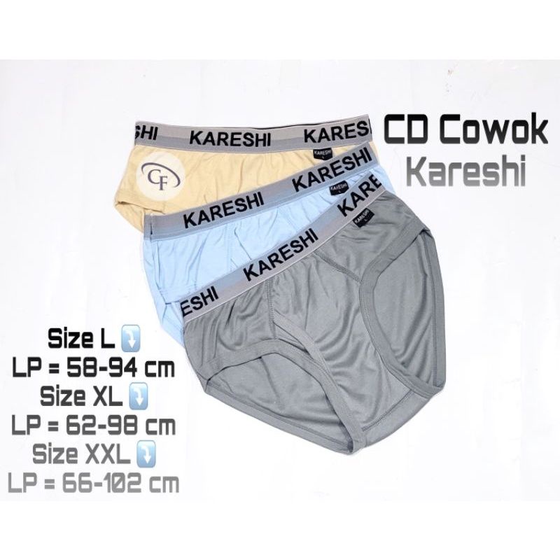 6 PCS/BEEE_91/Celana Dalam Pria Kareshi 210 Karet Boxer