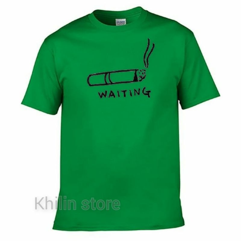 Kaos Pria Waiting Tshirt Baju Atasan Pria Dewasa Kaos Distro Premium Cotton