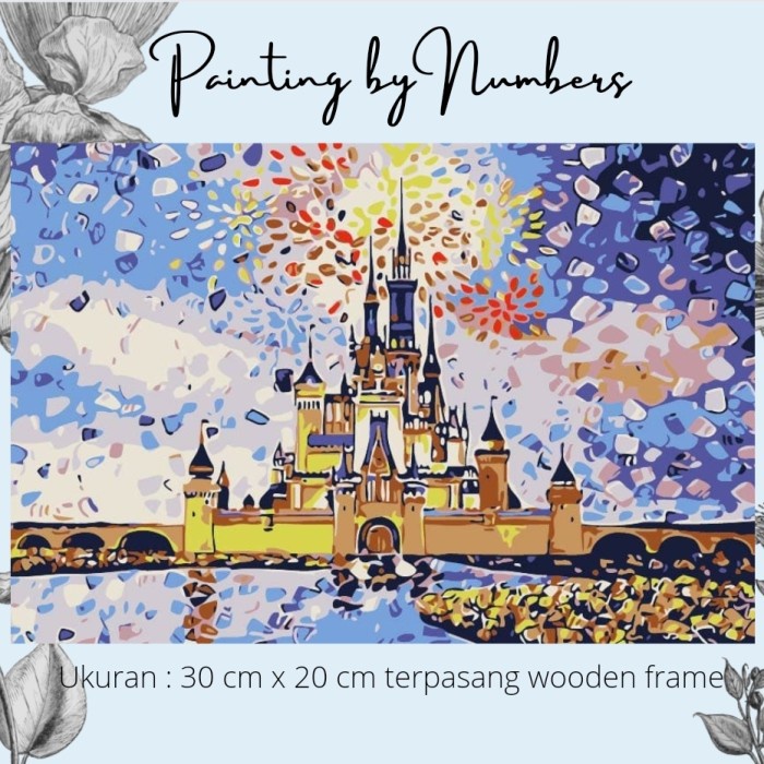

Produk Terbaru Diy Painting By Number 30X20Cm Kerajinan Tangan - Disneyland Castle