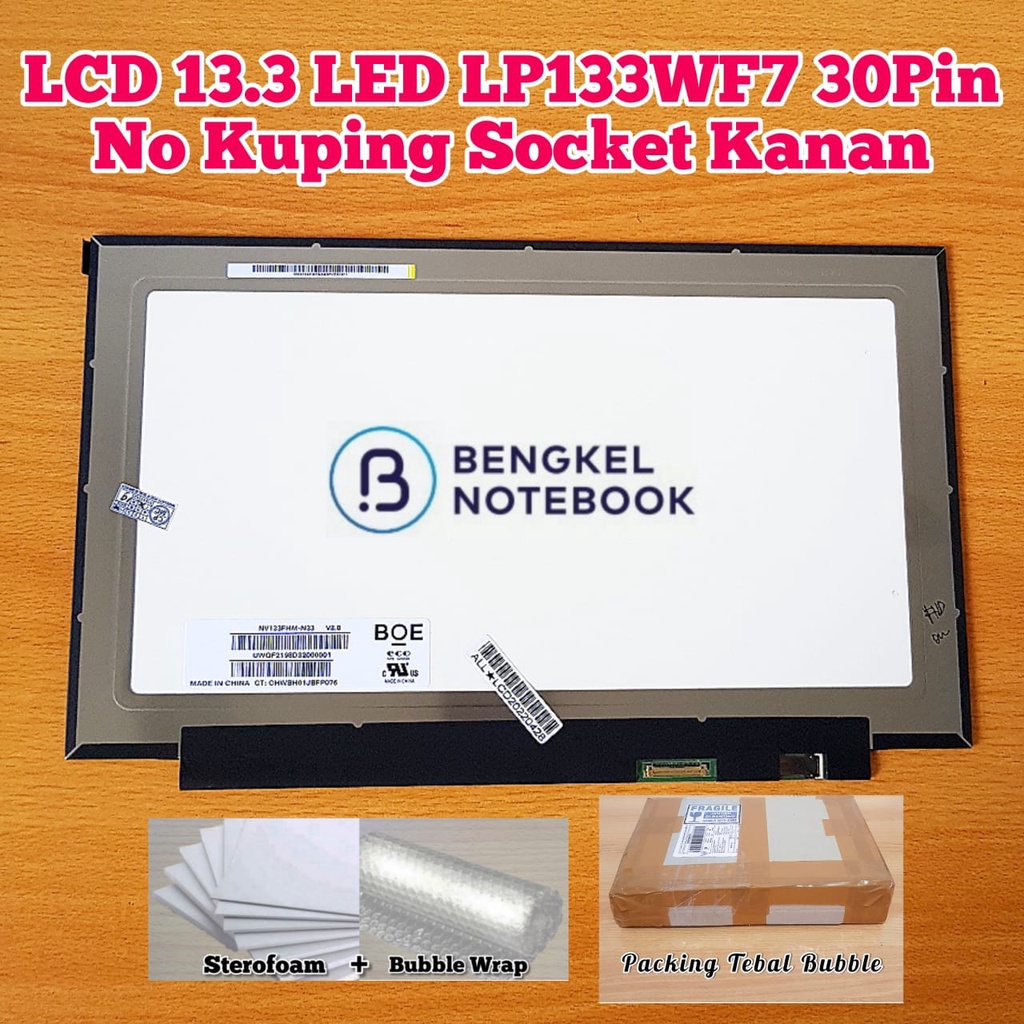 LCD 13.3&quot; LED LP133WF7 SPB1 N133HCE-EN2 B133HAN05.A No Kuping FHD 30PIN Lenovo Thinkpad x390 X13