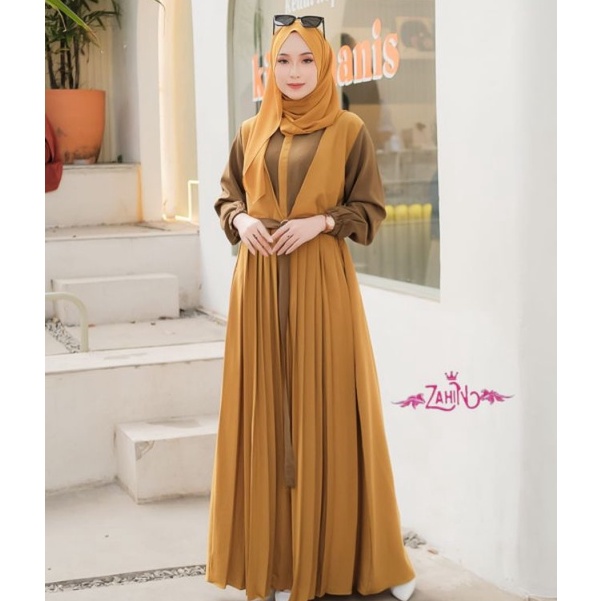 GAMIS DRESS LAURA ITY CREPE ORI ZAHIN CANTIK-1