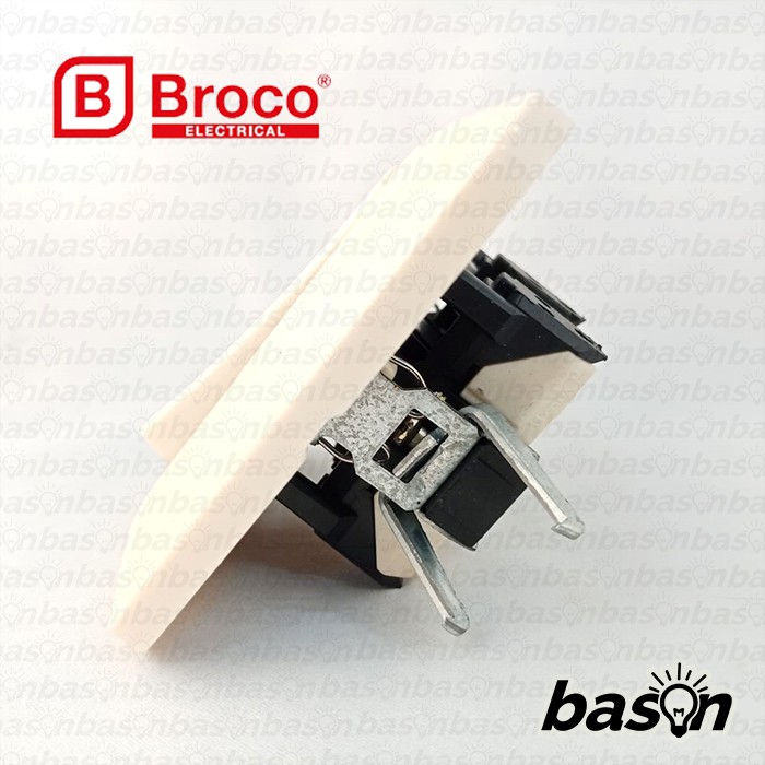 BROCO Gracio 4163 Saklar Hotel | Saklar 1 Gang 2 Way | Putih atau Cream