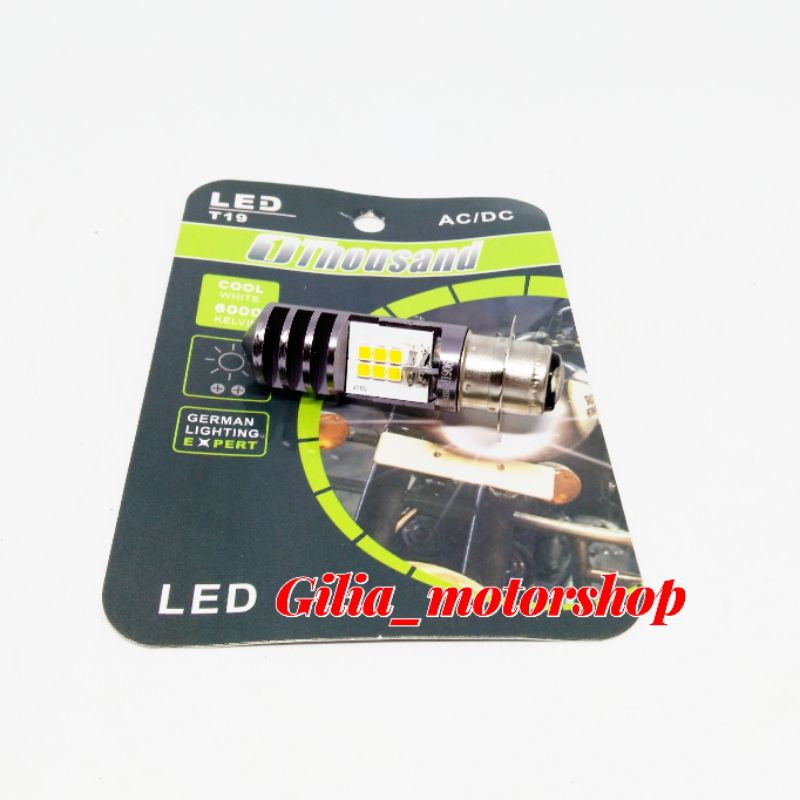 Lampu LED Motor Depan 2 sisi Bebek Matic 1thousand AC DC 12titik