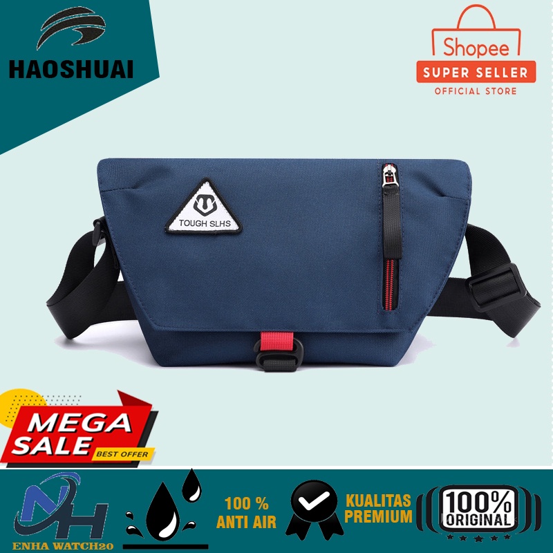 Tas Selempang Mewah HAOSHUAI 8202 Tas Pria Wanita Anti Air Waistbag Sandang Dada Bahu Ekslusif Origi