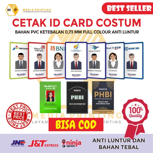 

PROMO !! Cetak ID CARD FULL COLOUR Bahan tebal, bisa Costum & BISA COD