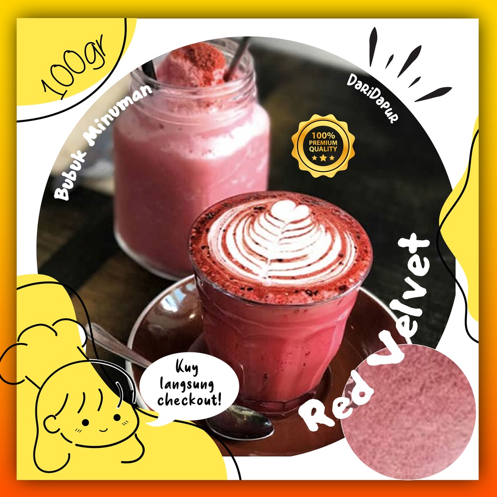 

Bubuk Powder Serbuk Tabur Minuman Kekinian Hits Rasa Red Velvet Plus Sugar (Gula) Untuk Bubble / Buble Drink | Bubuk Serbuk Minuman Red Velved Halal, Segar, Harum, Murah, Gratis Ongkir, Premium 100 gram