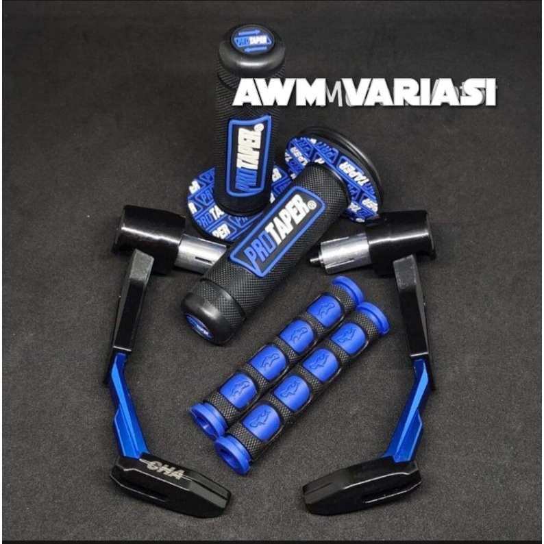 PAKET ACC STANG proguard robot + handgrip Protaper + karet handle 3in1 uivesal bisa buat semua motor