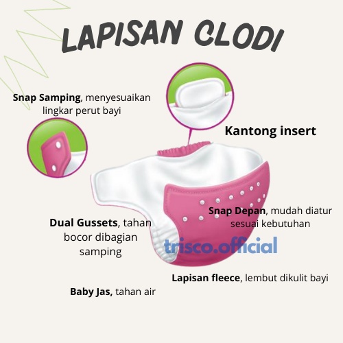 CLODI POPOK KAIN CUCI ULANG EKONOMIS