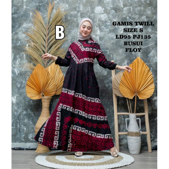 Gamis twill ori murah Berkualitas Twill floy  / Twill Kancing / Twill klok A / Twill susun /Al ibnah
