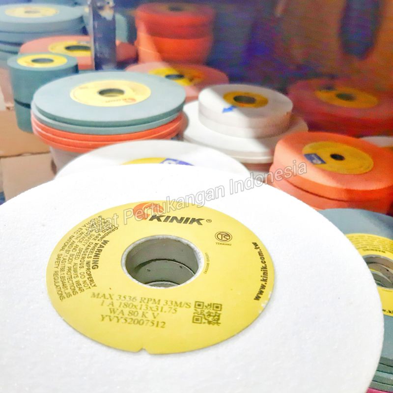 KINIK Batu Gerinda Duduk Asah Pisau dll 6 inch 180 x 6 x 31,75 mm Grinding Wheel Grit 80 Poles Batu 