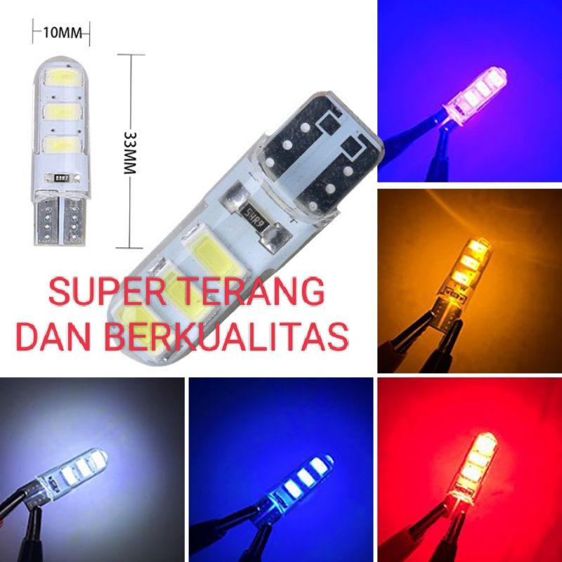 Lampu Led Senja T10 jelly 12 Volt Motor Mobil