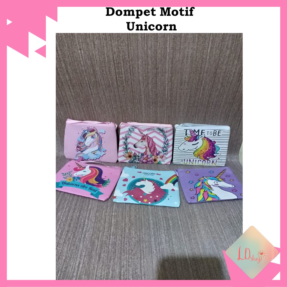 Dompet Tali Kecil / Tas Selempang Kecil Motif Unicorn