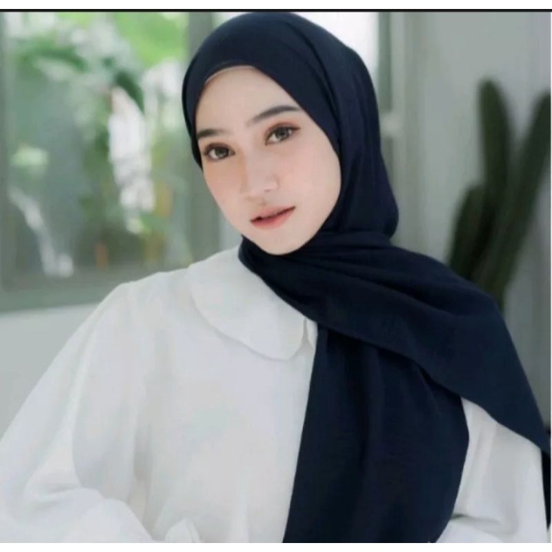 (Bisa COD)PASHMINA CRINKLE AIRFLOW COTTON SHWAL UKURAN 180X75CM