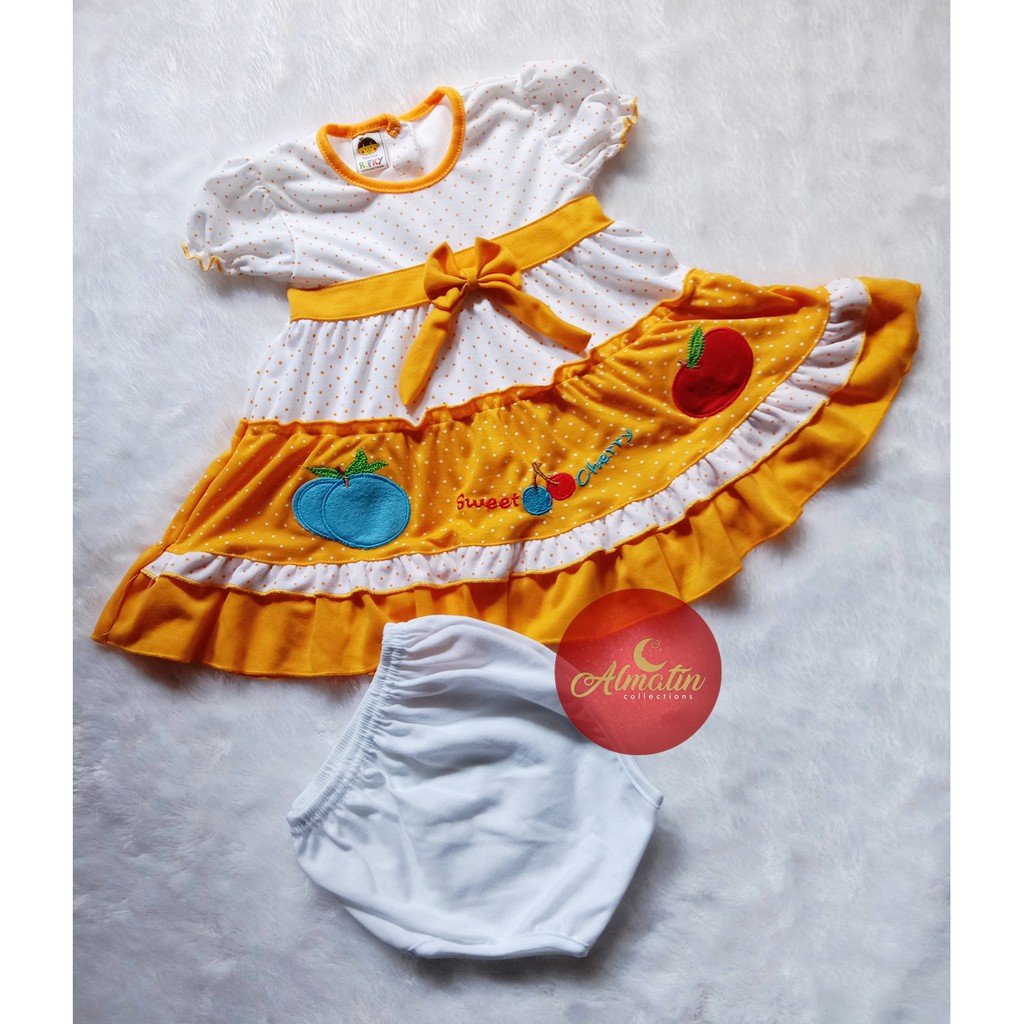 Baju Bayi Perempuan Dapat 3 Stel / Dress baby 3-18 bulan Newborn dress baby lucu baju bayi baju baby