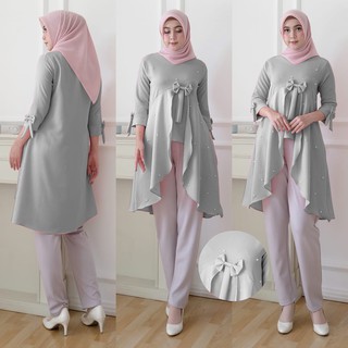 Fjco Baju Muslim Wanita Terbaru 2019 Tunik Viane Mutiara