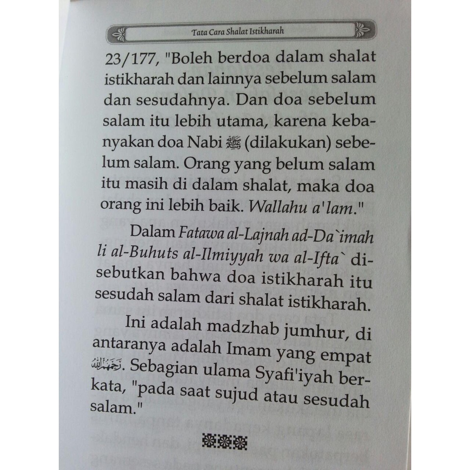 Buku Saku Tuntunan Shalat Istikharah Sesuai Sunnah Nabi - Darul Haq