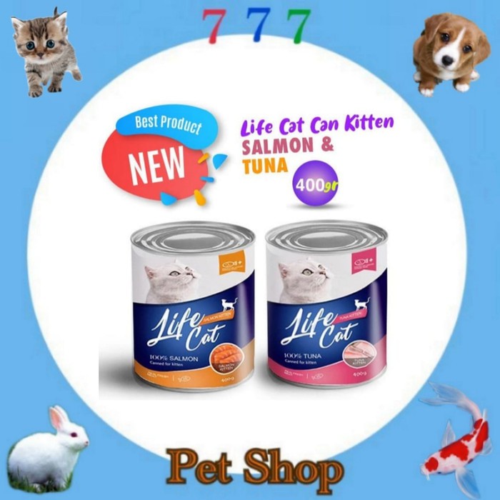 makanan kucing kaleng wet food LIFE CAT / LIFECAT KITTEN 400GR Shopee
