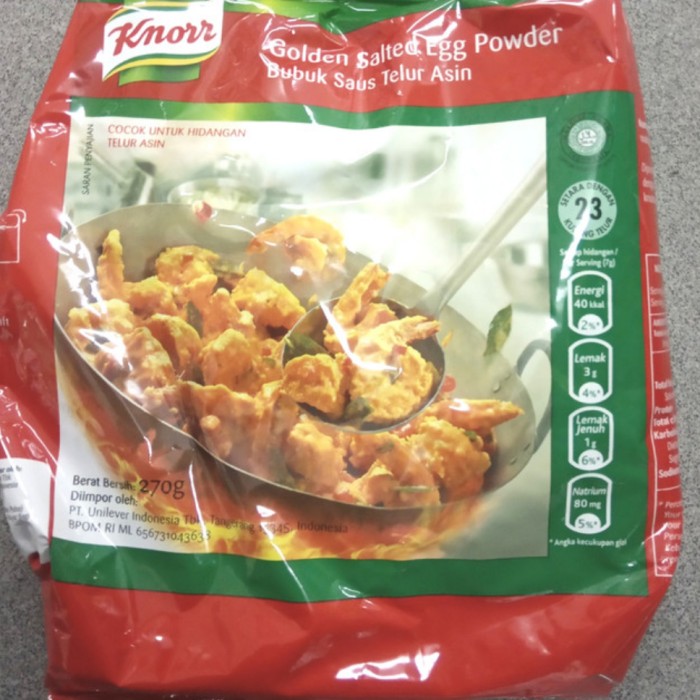 

PRODUK TERBAIK - KNORR SALTED EGG POWDER 270G