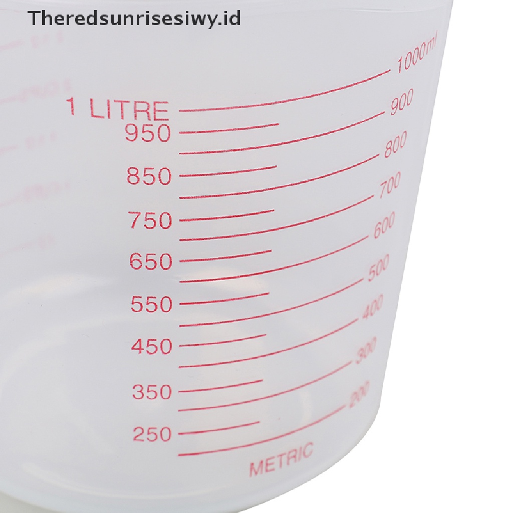 Cangkir Pengukur Kapasitas Besar 250 / 500 / 1000ml Bahan Plastik