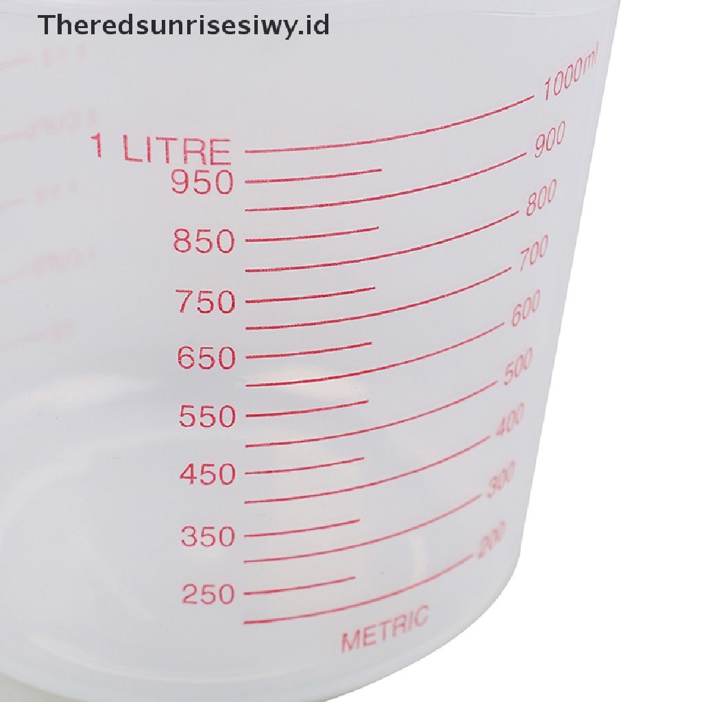 Cangkir Pengukur Kapasitas Besar 250 / 500 / 1000ml Bahan Plastik