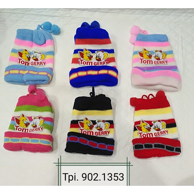 Topi kupluk bayi rajut unisex 0-6 bulan cewek cowok