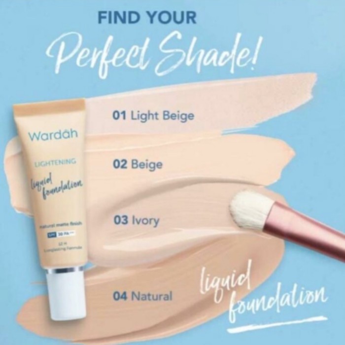 [ Mini Size ] WARDAH LIGHTENING LIQUID FOUNDATION SPF 40 PA+++ 6ML [ SACHET ]