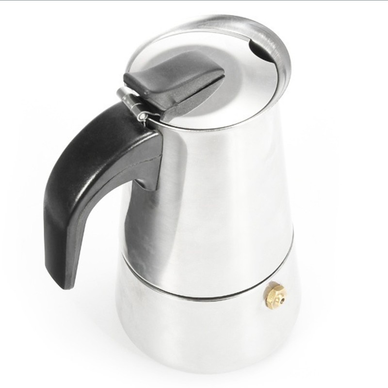 MOKA POT STAINLESS STEEL - COFFEE ESPRESSO MAKER MOKAPOT